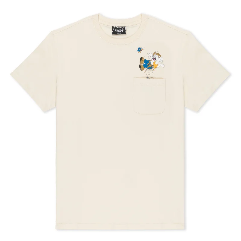 Pew Pew Pocket Tee (Natural)