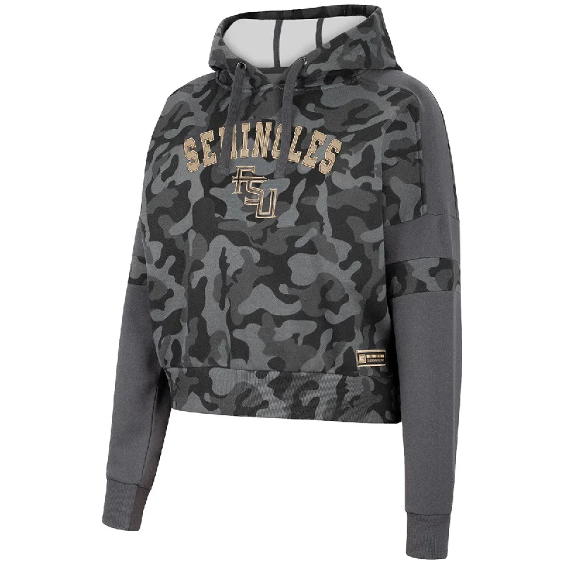 Colosseum Women's Seminoles/Stacked FSU OHT Hood - Black Camo