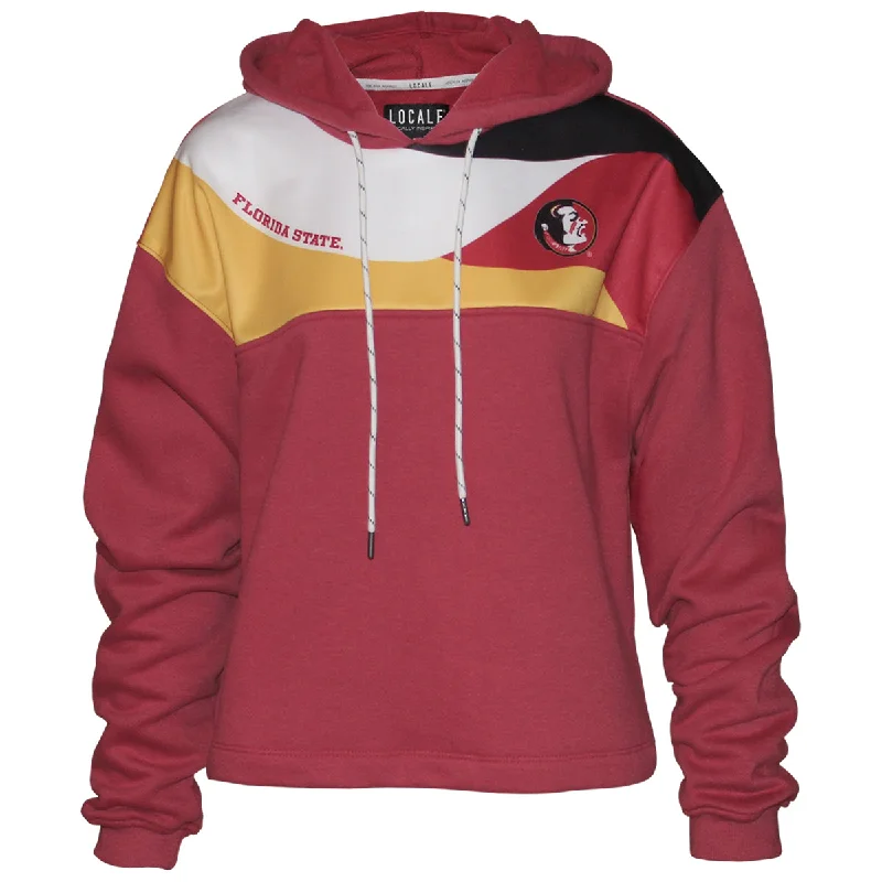 League Women's Vault Seminole Logo/Florida State Design Boxy Hood - Cardinal