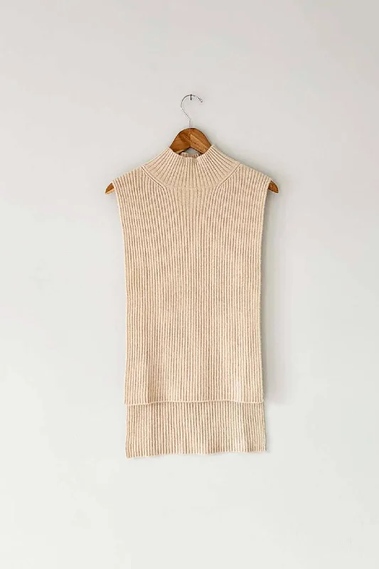 M.PATMOS Vivian Open Vest - Wheat