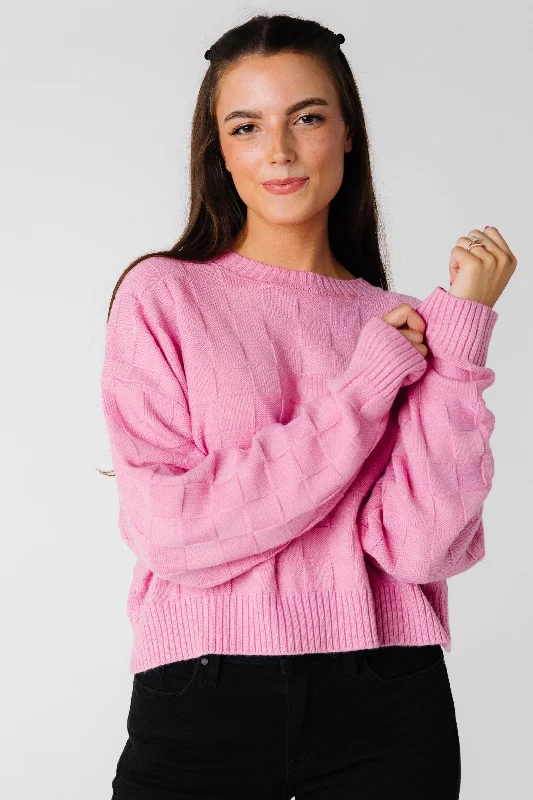 Square Pattern Soft Sweater