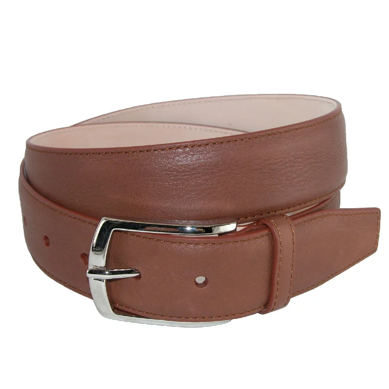 Borgo Boxcalf Dress Belt with Solid Brass Buckle