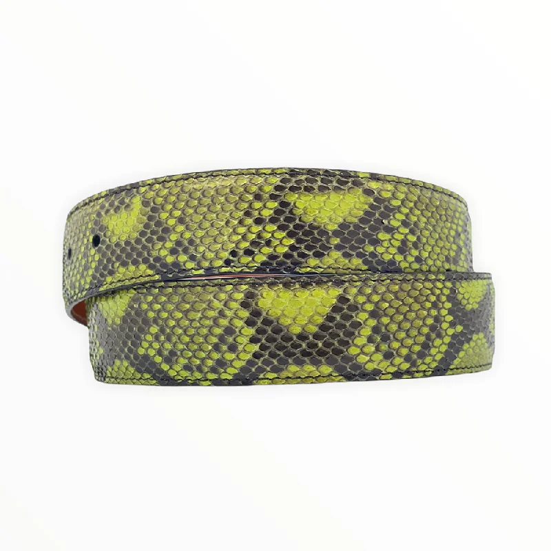 Lime Green Python Belt Straps