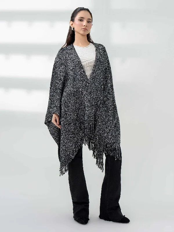 Sparkle Wool Cape Shawl