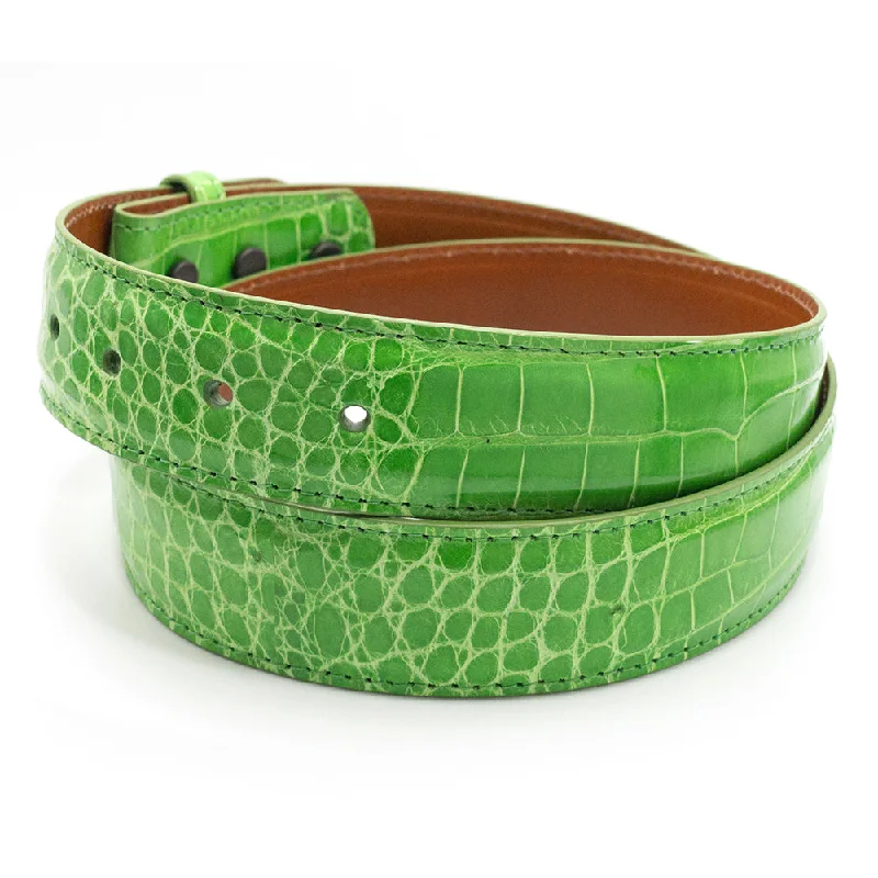 Lime Green Alligator Belt Straps