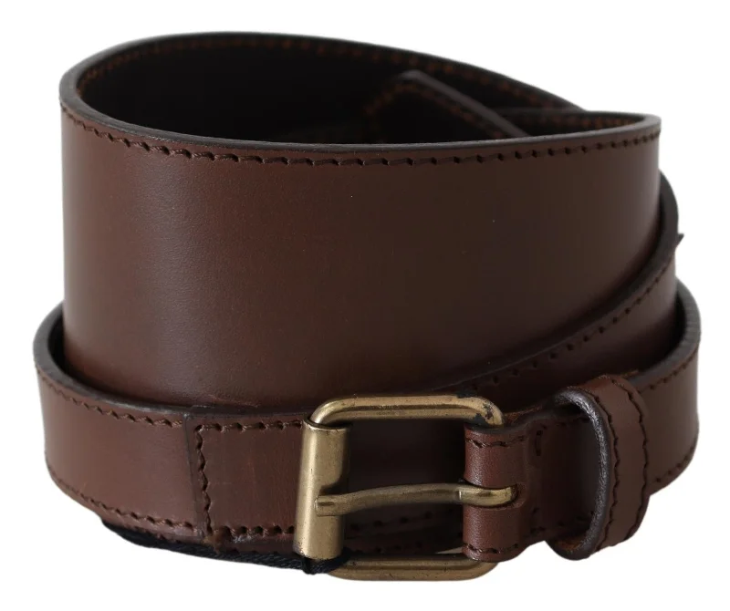 PLEIN SUD Wide Leather Rustic  Metal Buckle Women's