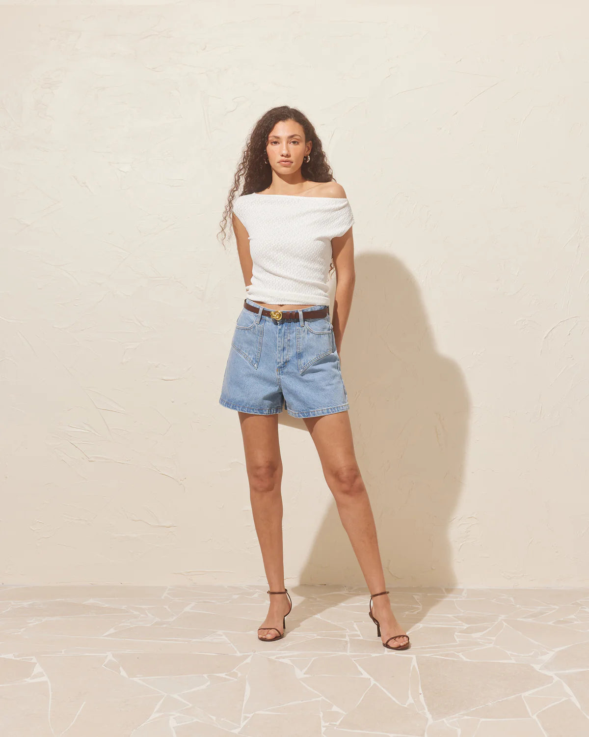 Ruby Clover Denim Short - Blue