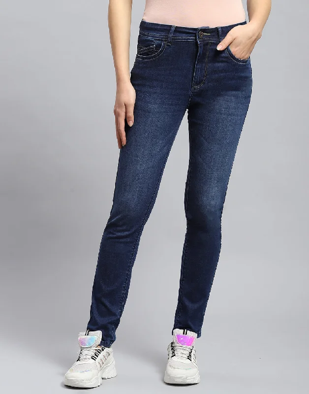 Women Blue Light Wash Slim Fit Denim