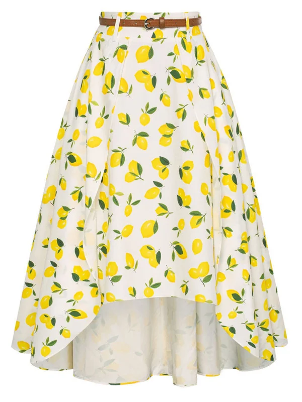 1960s Lemon Umbrella Belt Skirt