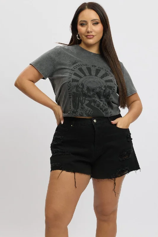 Black Relaxed Shorts