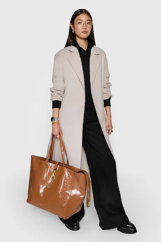 Double Face Wool Belted Wrap Coat