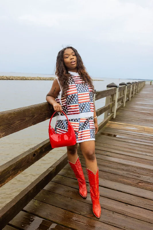 Full Sequin Stars & Stripes Sweater Vest