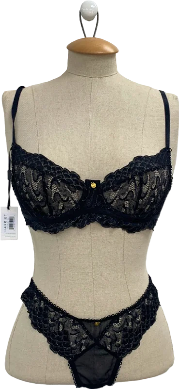 Harriet Black Lace Lingerie Set UK S