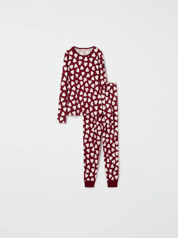 Heart Print Adult  Pyjamas