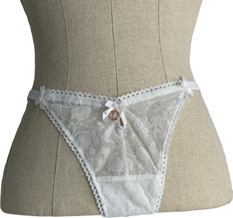 Lounge Underwear White Flirt G-string UK M