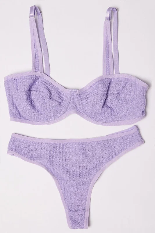 Purple Lingerie Set