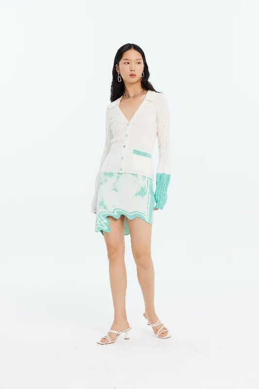 SALEM ECO "TIE DYE" WAVY MINI SKIRT