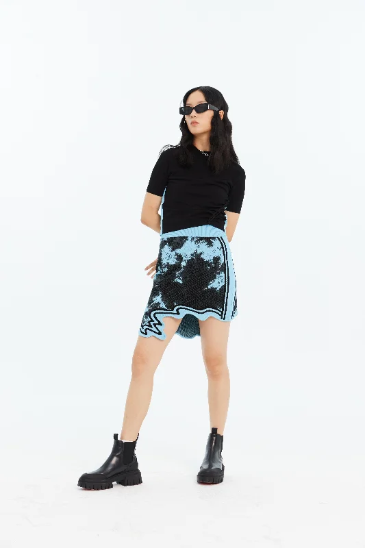 SALEM ECO "TIE DYE" WAVY MINI SKIRT