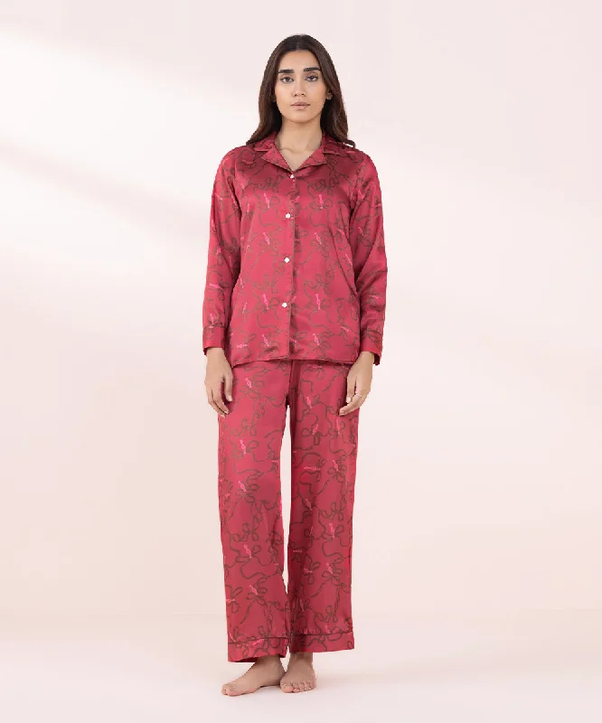 Printed Silky PJ Set