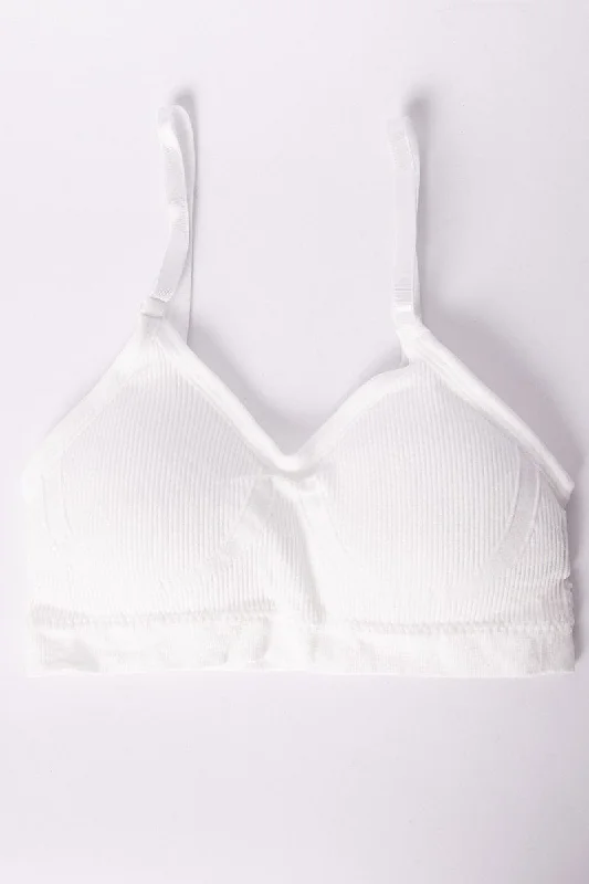 White Seamless Lingerie Set