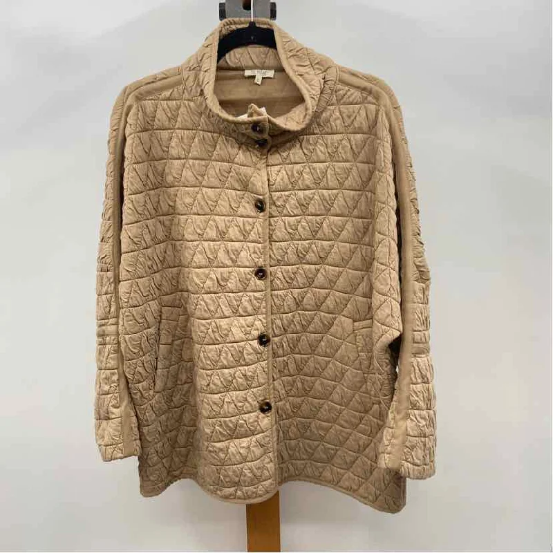 La Miel Women's Size L Tan Quilted Jacket