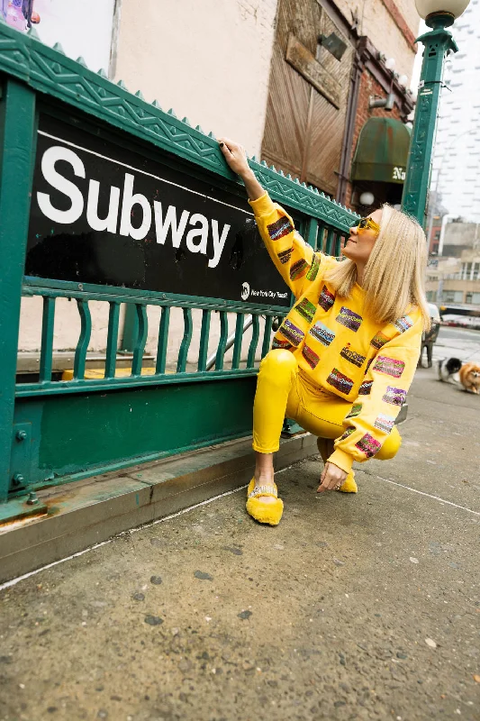 Yellow Metro Card Sweatshirt