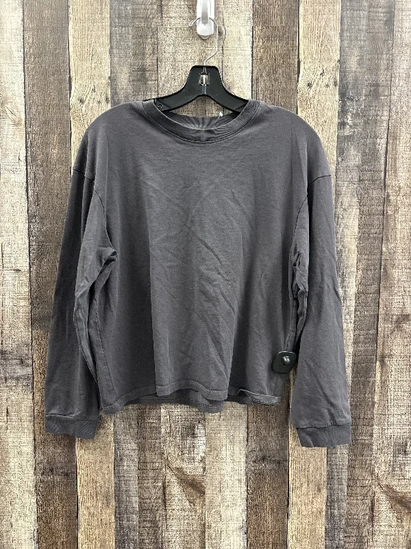 Top Long Sleeve By Madewell In Grey, Size: M